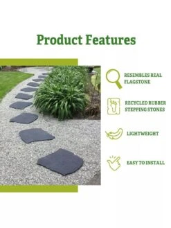 Recycled Rubber Flagstone Stepping Stone -Garden Supplies Sales 8612235 5