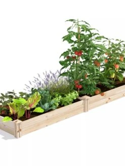 Pine Raised Garden Bed, 2' X 8' 12 Pine Raised Garden Bed, 2' X 8' -Garden Supplies Sales 8612243 02V jpg