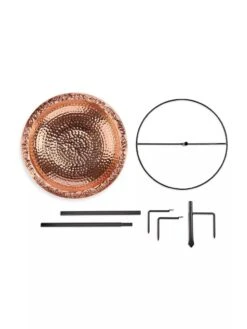 Copper Birdbath, 18" With Stake 8 Copper Birdbath, 18" With Stake -Garden Supplies Sales 8612271 03V