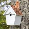 Classic Cottage Bird House With Copper Roof -Garden Supplies Sales 8612273 01v classic cottage bird house with copper roof