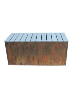 Nice Corten Trough Planters With Bench Top -Garden Supplies Sales 8612399 01v