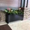 Nice Aluminum Trough Planter With Casters, 19" High -Garden Supplies Sales 8612402 04V jpg