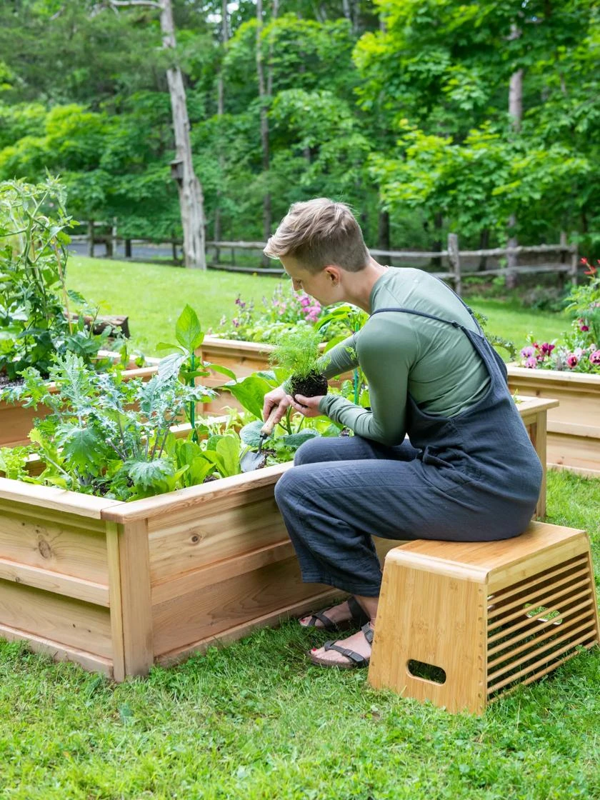 Bamboo Garden Stool And Basket Combo 4 Bamboo Garden Stool And Basket Combo - Image 2