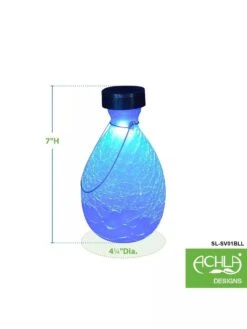 Achla Designs Solar Crackle Glass Vase Lantern -Garden Supplies Sales 8612529BLL 01v tif