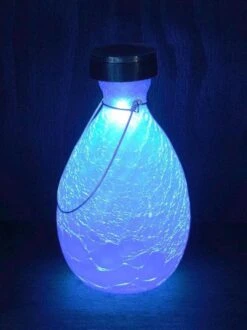 Achla Designs Solar Crackle Glass Vase Lantern -Garden Supplies Sales 8612529BLL 02v tif