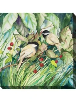 Chickadees Outdoor Wall Art