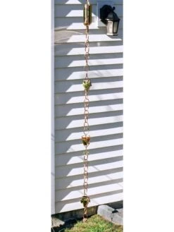 Wine Bottle, Grapes & Glasses Copper Rain Chain, 9.5' 7 Wine Bottle, Grapes & Glasses Copper Rain Chain, 9.5' -Garden Supplies Sales 8612744 01v