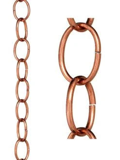 Single Link Pure Copper Rain Chain, 8.5' -Garden Supplies Sales 8612745 03v
