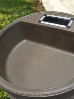 Round Rain Barrel With Planter, 35 Gallons 11 Round Rain Barrel With Planter, 35 Gallons -Garden Supplies Sales 8612856WALNT 02V tif