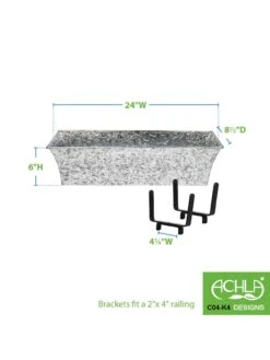 Achla Designs Handrail Flowerbox Bracket Kit For Rail 12 Achla Designs Handrail Flowerbox Bracket Kit For Rail -Garden Supplies Sales 8612883 02v
