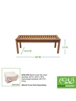 Achla Designs Backless Bench, 4' 9 Achla Designs Backless Bench, 4' -Garden Supplies Sales 8612909 04v