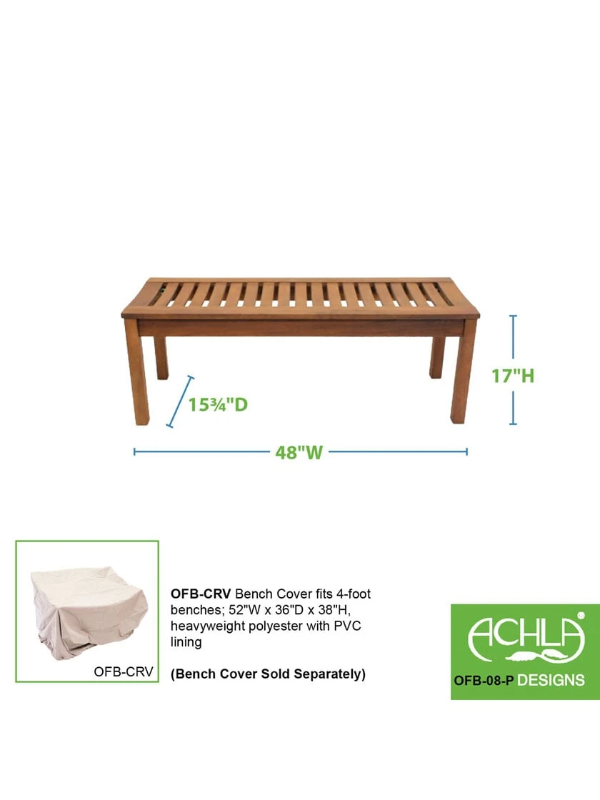 Achla Designs Backless Bench, 4' 6 Achla Designs Backless Bench, 4' - Image 4