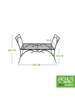 Achla Designs Wrought Iron Arbor Bench -Garden Supplies Sales 8612912 03v