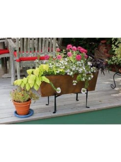 Achla Designs Copper Flower Box With Folding Stand -Garden Supplies Sales 8612914 04v