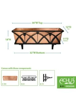 Achla Designs Rockwood Window Box -Garden Supplies Sales 8612918 03v