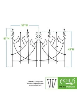 Achla Acanthus Fence Trellis -Garden Supplies Sales 8612991 02v