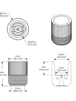 Arden Round Planter -Garden Supplies Sales 8613267 01V tif