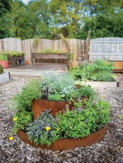 Birdies™ Corten Steel Round Raised Bed, Large, Low -Garden Supplies Sales 8613287 0013 birdies corten steel tiered round raised bed kit tall 1
