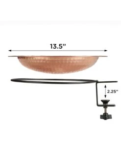 Pure Copper Bird Bath Deck Mount -Garden Supplies Sales 8613381 04v