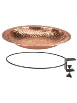 Pure Copper Bird Bath Deck Mount -Garden Supplies Sales 8613382 03v