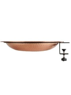 Pure Copper Bird Bath Deck Mount -Garden Supplies Sales 8613382 04v