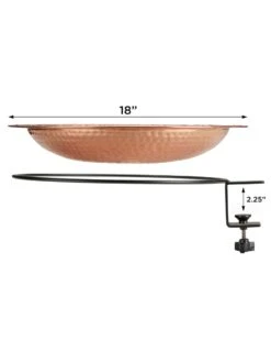 Pure Copper Bird Bath Deck Mount -Garden Supplies Sales 8613382 05v