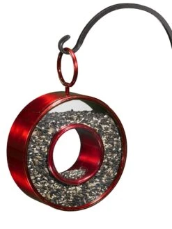 Circle Fly-Thru™ Bird Feeder With A Ruby Red Finish 8 Circle Fly-Thru™ Bird Feeder With A Ruby Red Finish -Garden Supplies Sales 8613383 04v
