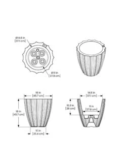 Sedona Round Planter, 18" Diameter 10 Sedona Round Planter, 18" Diameter -Garden Supplies Sales 8613526 07V 3 4