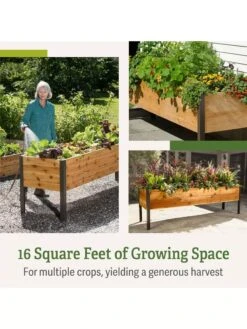 Self-Watering Elevated Planter Box, 2' X 8' -Garden Supplies Sales b00eow8fhu raisedbed feature 2
